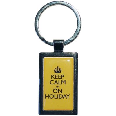 Image of Rectangular Alloy Injection Keyring 