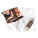 Image of 2 piece White Glasses & Screen Cleaning Kit in a Printed Pouch